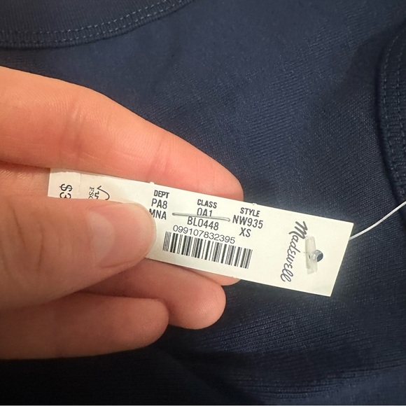 Madewell midnight navy Compact Shell Tank - Picture 5 of 5